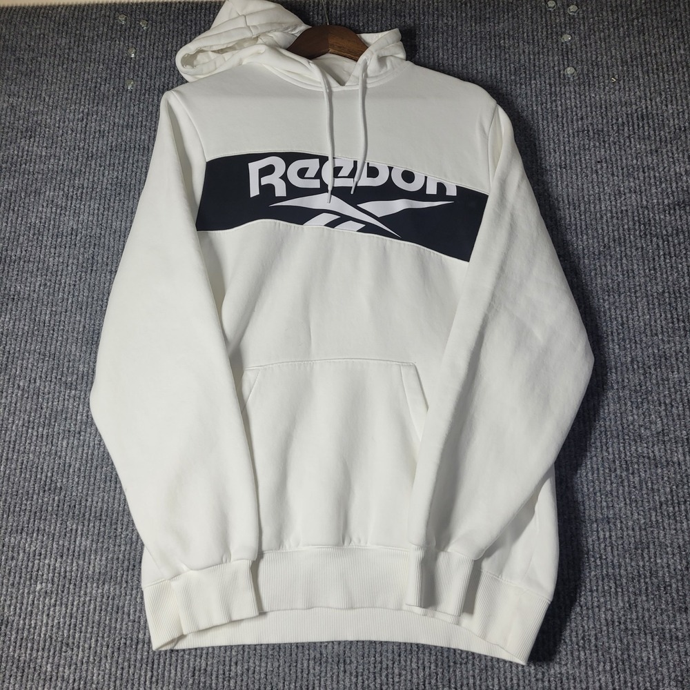 Reebok Hoodie Mens Adult Medium Spell Out Logo‎ Sweatshirt Casual Hoodie